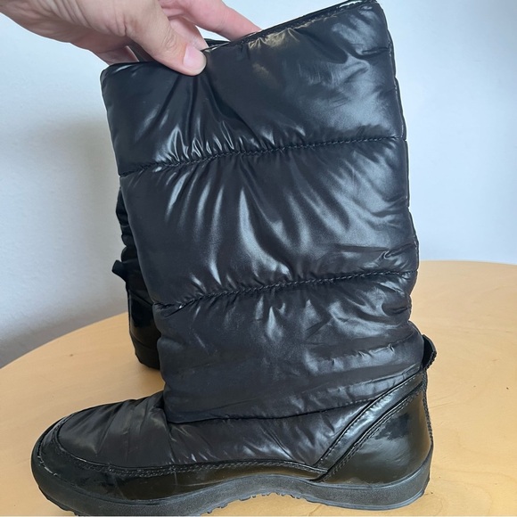 Coach Polina Black Puffer Boots Snow Rain Size 8.5 - Picture 6 of 12
